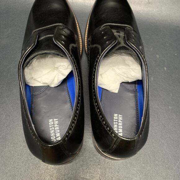 Johnson & Murphy Black Leather Dress Shoes Mens 11.5, 59-2469 Stockton Plain Toe main image 7